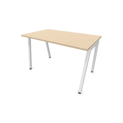 Narbutas Nova A Schreibtisch 1200x700mm - Gestell Weiss  - Eschendekor sandbeige - 6023716