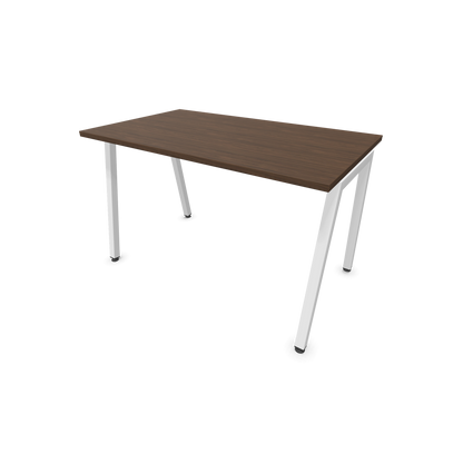 Narbutas Nova A Schreibtisch 1200x700mm - Gestell Weiss  - Nussbaumdekor dunkel - 6023717
