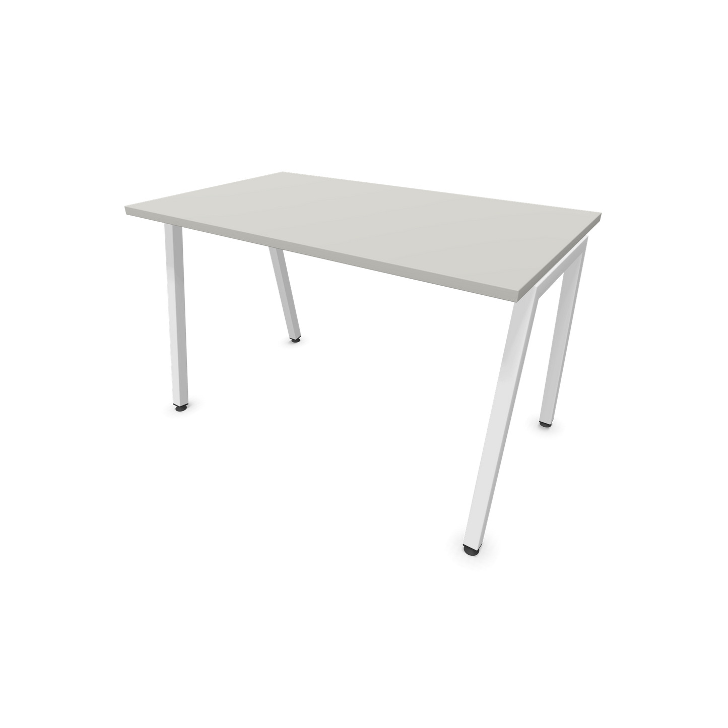 Narbutas Nova A Schreibtisch 1200x700mm - Gestell Weiss  - Perlgrau - 6023722