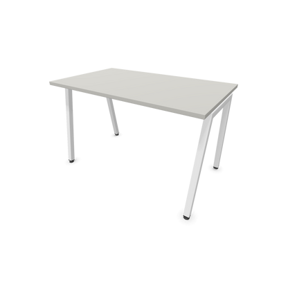 Narbutas Nova A Schreibtisch 1200x700mm - Gestell Weiss  - Perlgrau - 6023722