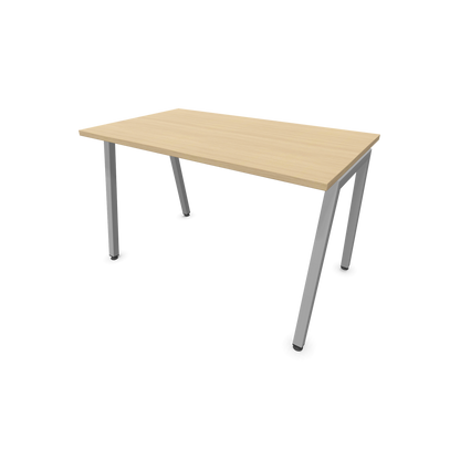 Narbutas Nova A Schreibtisch 1200x700mm -  Gestell Silbergrau  - Eichendekor gebleicht - 6023723