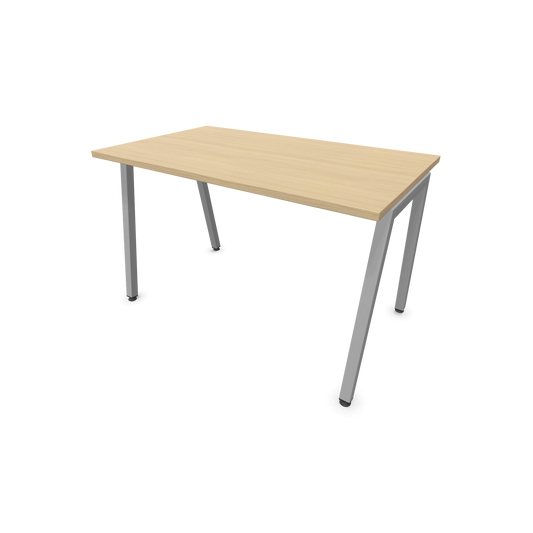 Narbutas Nova A Schreibtisch 1200x700mm -  Gestell Silbergrau  - Eichendekor gebleicht - 6023723