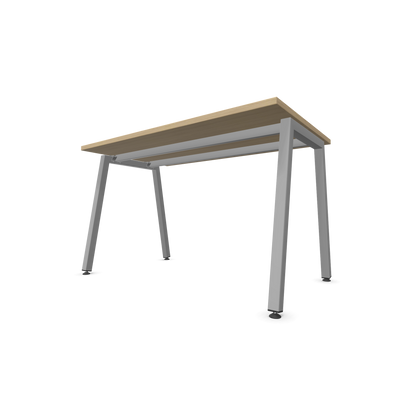 Narbutas Nova A Schreibtisch 1200x700mm -  Gestell Silbergrau  - Eichendekor gebleicht Ansicht von unten - 6023723