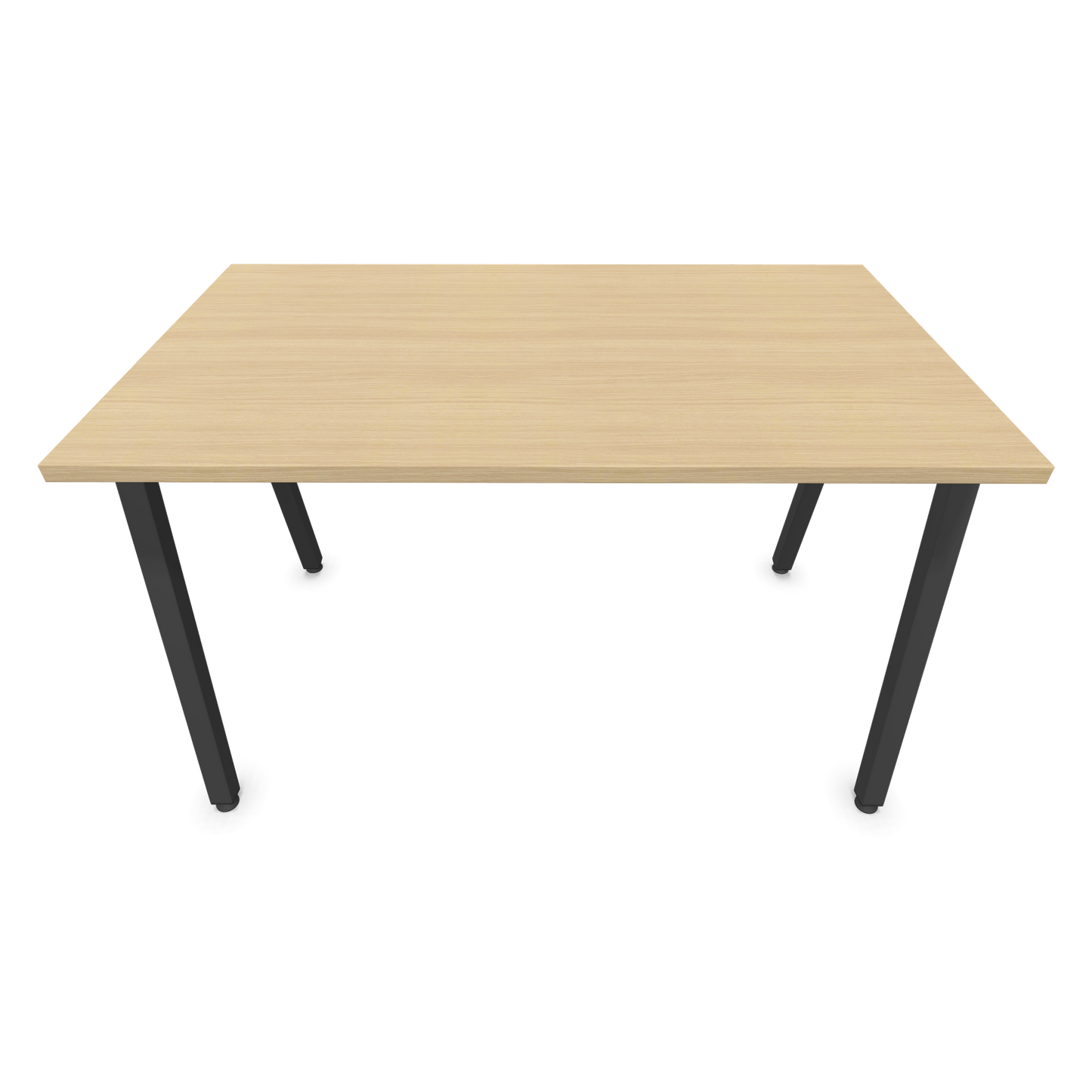 Narbutas Nova A Schreibtisch 1200x700mm -  Gestell Dunkelgrau  - Eichendekor gebleicht Frontansicht - 6023732