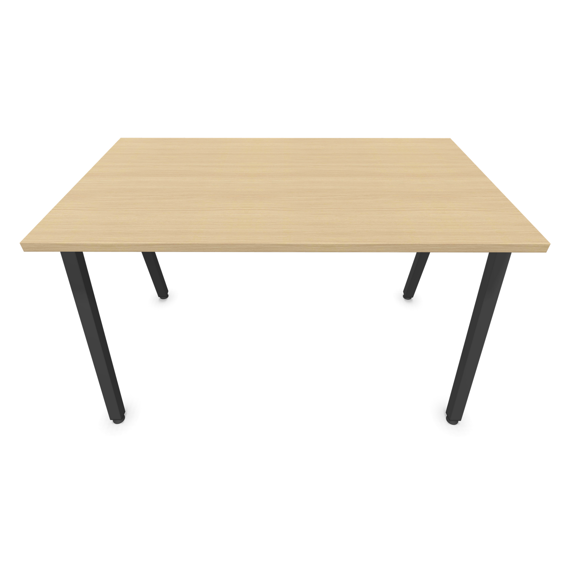 Narbutas Nova A Schreibtisch 1200x700mm -  Gestell Dunkelgrau  - Eichendekor gebleicht Frontansicht - 6023732