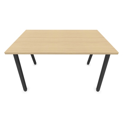 Narbutas Nova A Schreibtisch 1200x700mm -  Gestell Dunkelgrau  - Eichendekor gebleicht Frontansicht - 6023732