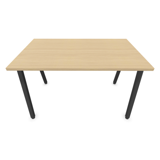 Narbutas Nova A Schreibtisch 1200x700mm -  Gestell Dunkelgrau  - Eichendekor gebleicht Frontansicht - 6023732