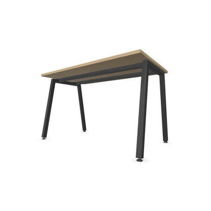Narbutas Nova A Schreibtisch 1200x700mm -  Gestell Dunkelgrau  - Eichendekor gebleicht Ansicht von unten - 6023732