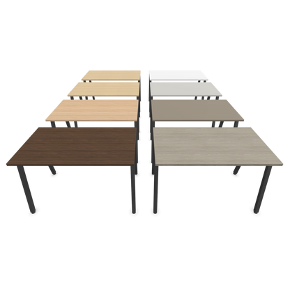 Narbutas Nova A Schreibtisch 1200x700mm -  Gestell Dunkelgrau  - Tischplatten Varianten seitliche Ansicht Frontal - 6023732