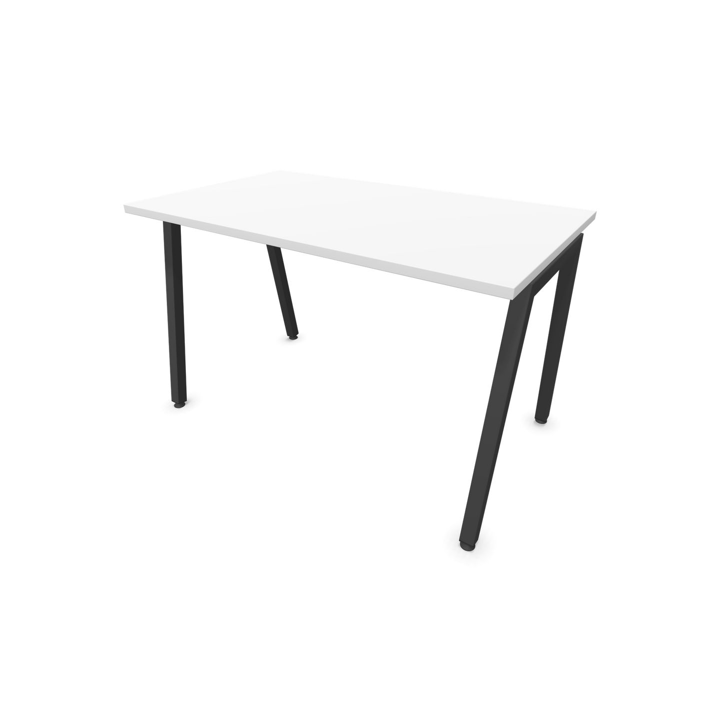 Narbutas Nova A Schreibtisch 1200x700mm -  Gestell Dunkelgrau  - Weiss - 6023737