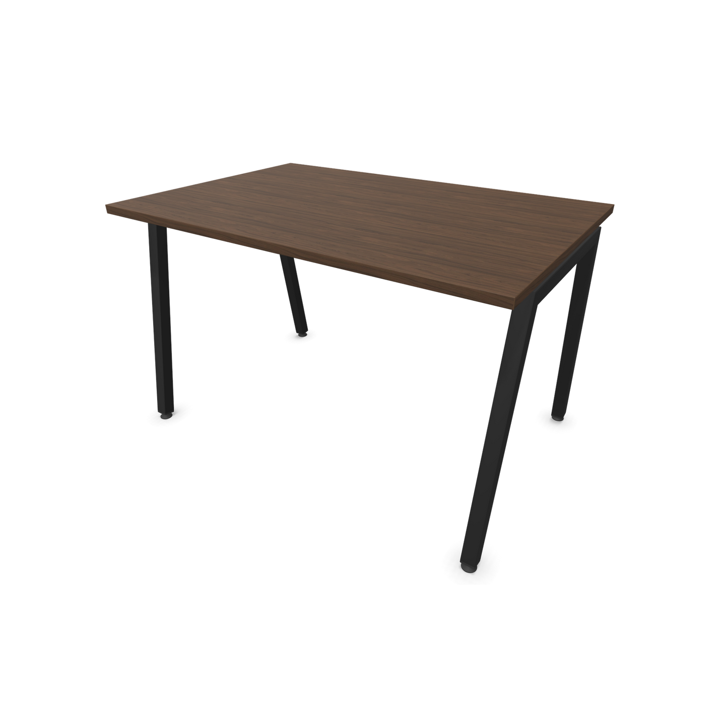 Narbutas Nova A Schreibtisch 1200x800mm - Gestell Schwarz  - Nussbaumdekor dunkel - 6023750