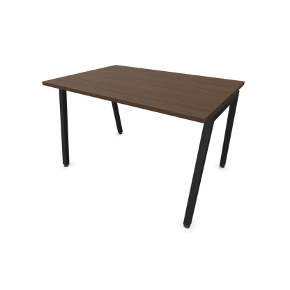 Narbutas Nova A Schreibtisch 1200x800mm - Gestell Schwarz  - Nussbaumdekor dunkel - 6023750