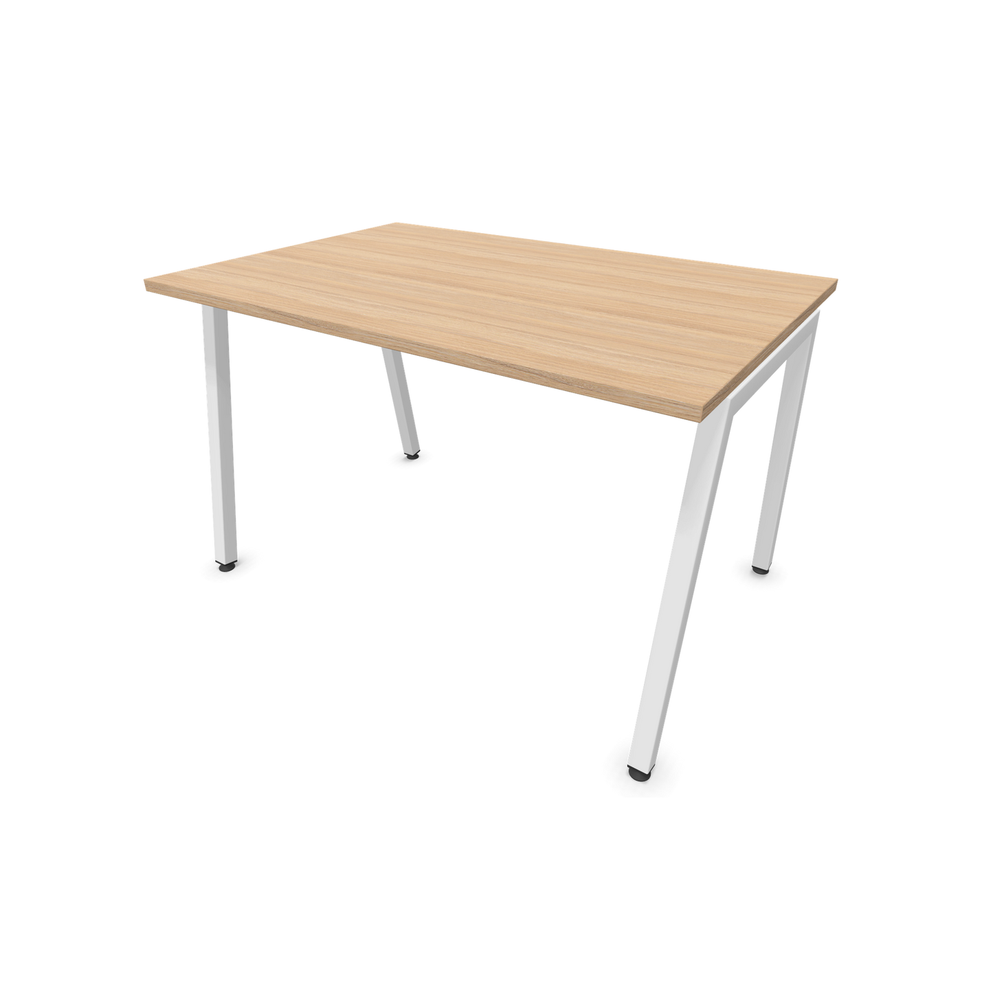 Narbutas Nova A Schreibtisch 1200x800mm - Gestell Weiss  - Bernsteineichendekor - 6023757