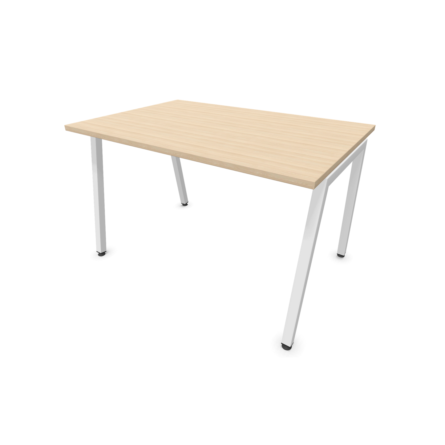 Narbutas Nova A Schreibtisch 1200x800mm - Gestell Weiss  - Eschendekor sandbeige - 6023758