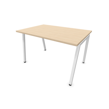Narbutas Nova A Schreibtisch 1200x800mm - Gestell Weiss  - Eschendekor sandbeige - 6023758