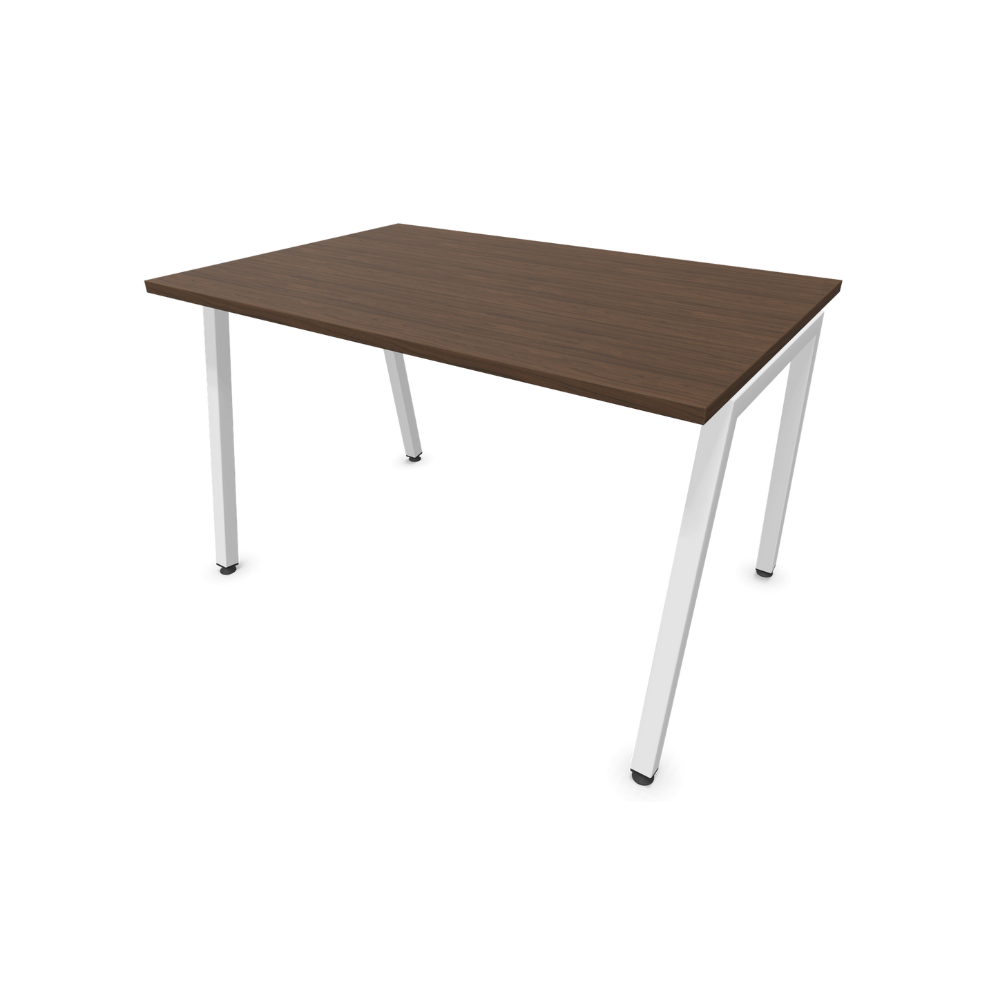 Narbutas Nova A Schreibtisch 1200x800mm - Gestell Weiss  - Nussbaumdekor dunkel - 6023759