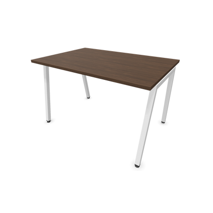 Narbutas Nova A Schreibtisch 1200x800mm - Gestell Weiss  - Nussbaumdekor dunkel - 6023759