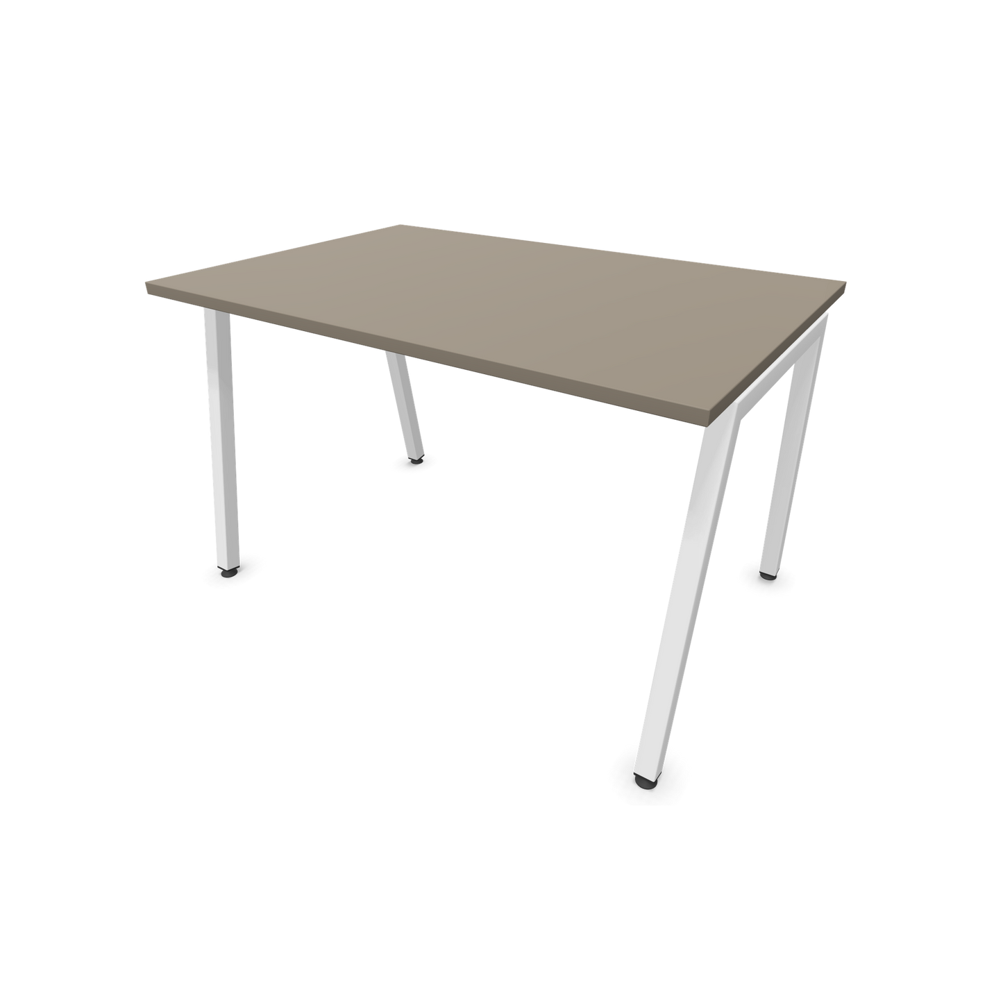 Narbutas Nova A Schreibtisch 1200x800mm - Gestell Weiss  - Cubanitgrau - 6023763