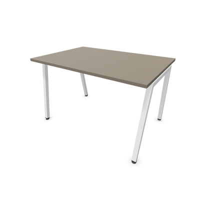 Narbutas Nova A Schreibtisch 1200x800mm - Gestell Weiss  - Cubanitgrau - 6023763