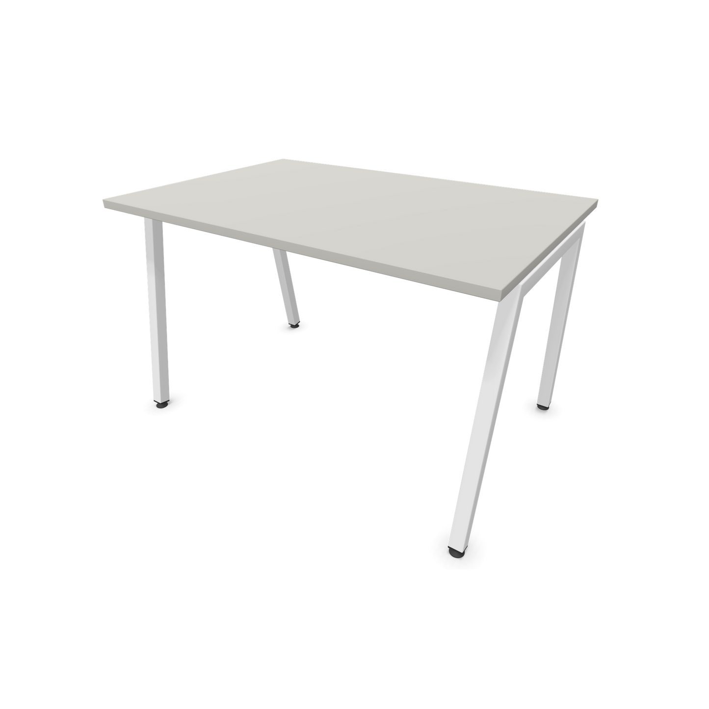 Narbutas Nova A Schreibtisch 1200x800mm - Gestell Weiss  - Perlgrau - 6023764