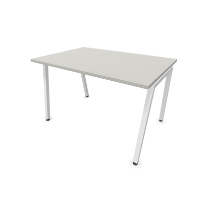 Narbutas Nova A Schreibtisch 1200x800mm - Gestell Weiss  - Perlgrau - 6023764