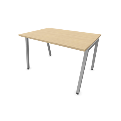 Narbutas Nova A Schreibtisch 1200x800mm -  Gestell Silbergrau  - Eichendekor gebleicht - 6023765