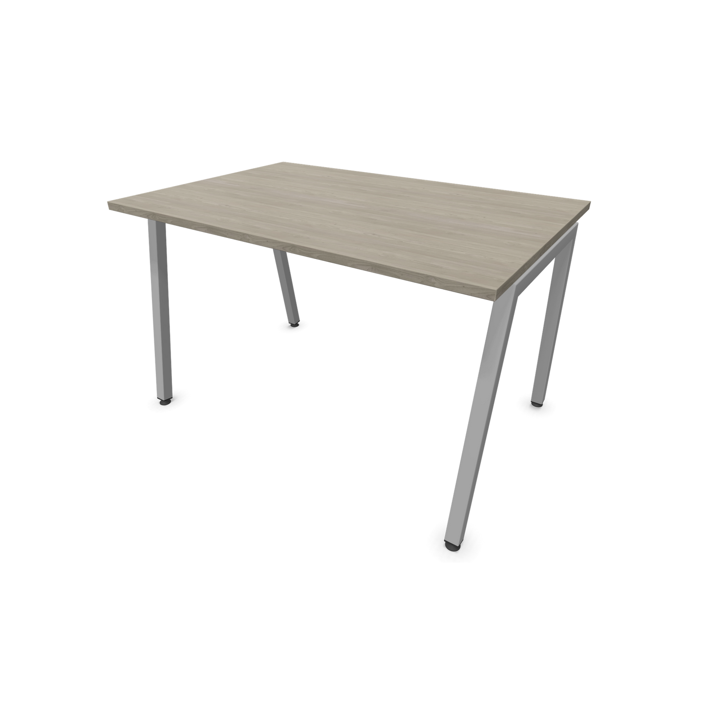 Narbutas Nova A Schreibtisch 1200x800mm -  Gestell Silbergrau  - Holzdekor grau - 6023769