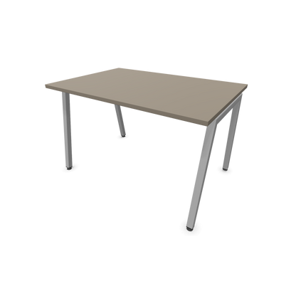 Narbutas Nova A Schreibtisch 1200x800mm -  Gestell Silbergrau  - Cubanitgrau - 6023772