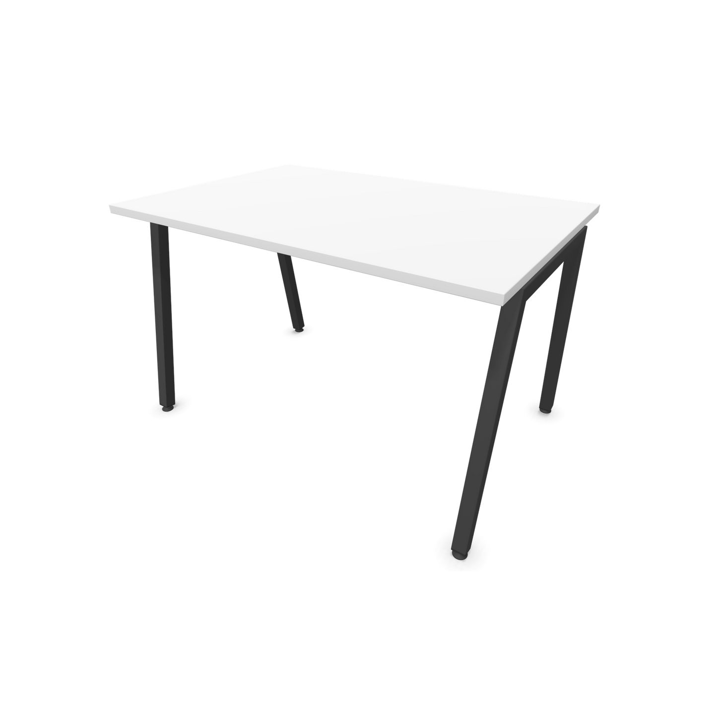 Narbutas Nova A Schreibtisch 1200x800mm -  Gestell Dunkelgrau  - Weiss - 6023779