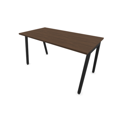 Narbutas Nova A Schreibtisch 1400x700mm - Gestell Schwarz  - Nussbaumdekor dunkel - 6023786