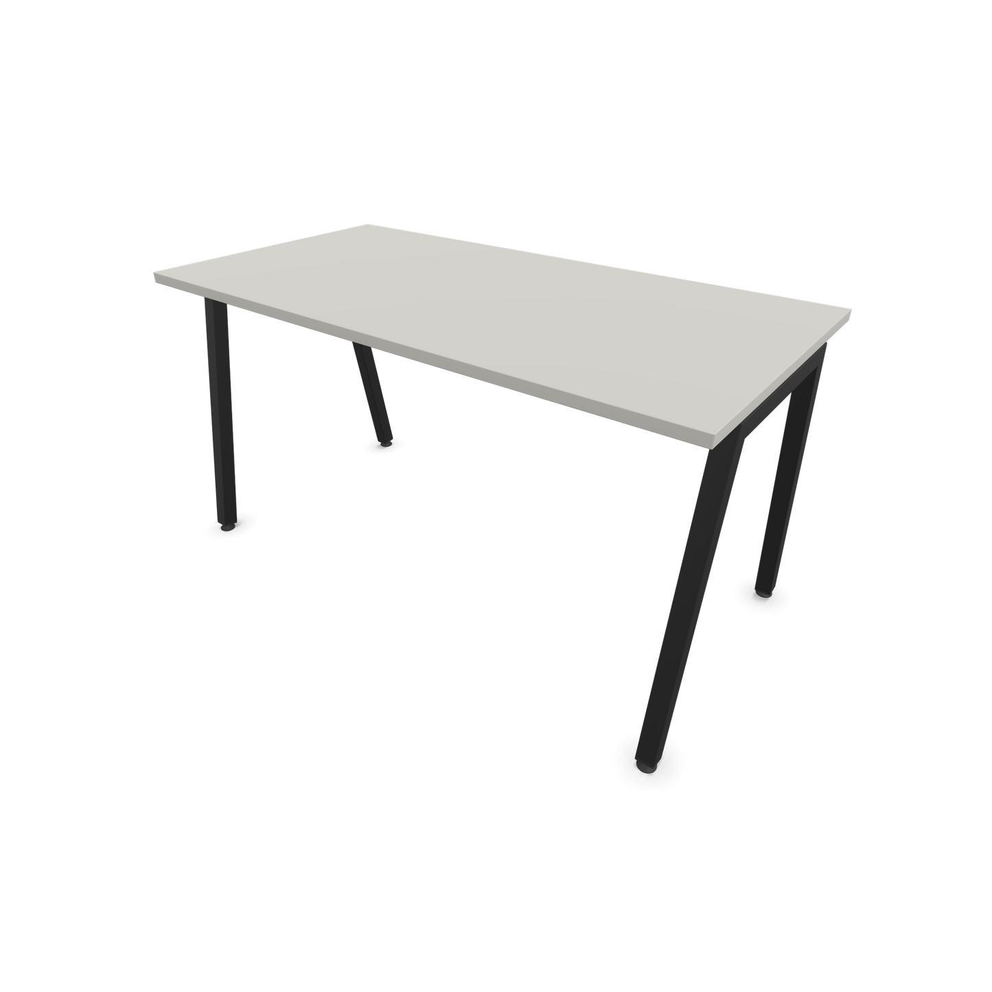 Narbutas Nova A Schreibtisch 1400x700mm - Gestell Schwarz  - Perlgrau - 6023791