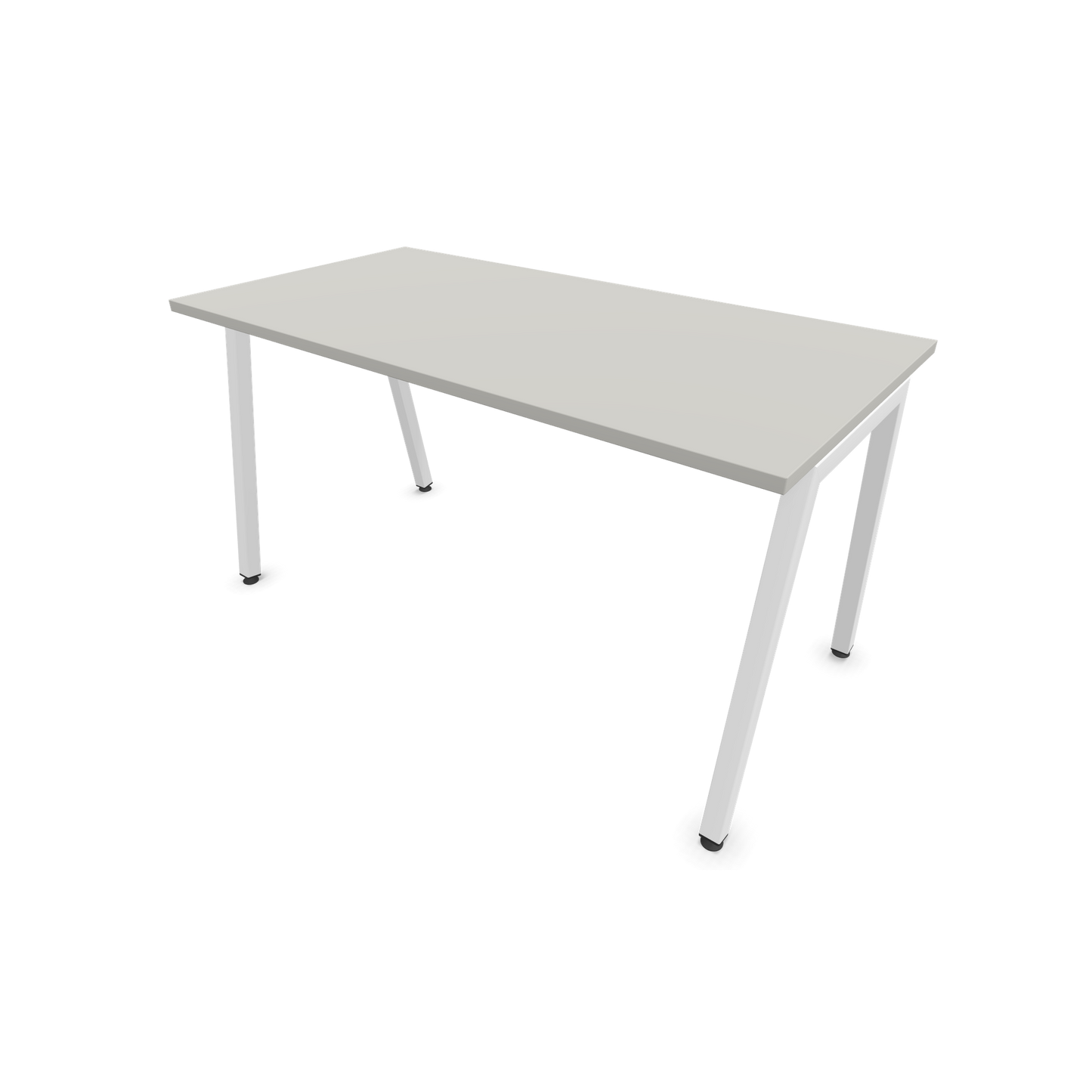 Narbutas Nova A Schreibtisch 1400x700mm - Gestell Weiss  - Perlgrau - 6023800