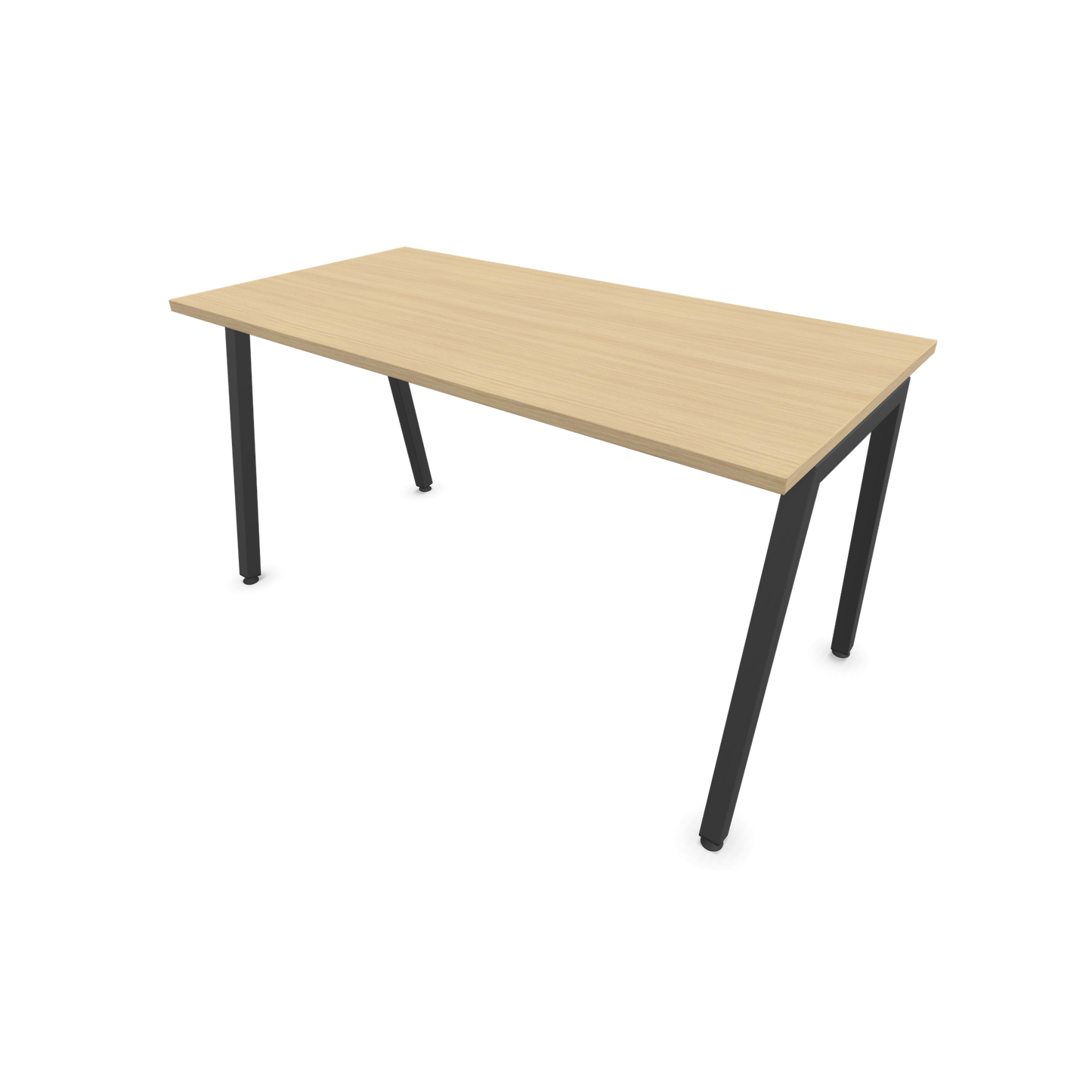 Narbutas Nova A Schreibtisch 1400x700mm -  Gestell Dunkelgrau  - Eichendekor gebleicht - 6023810