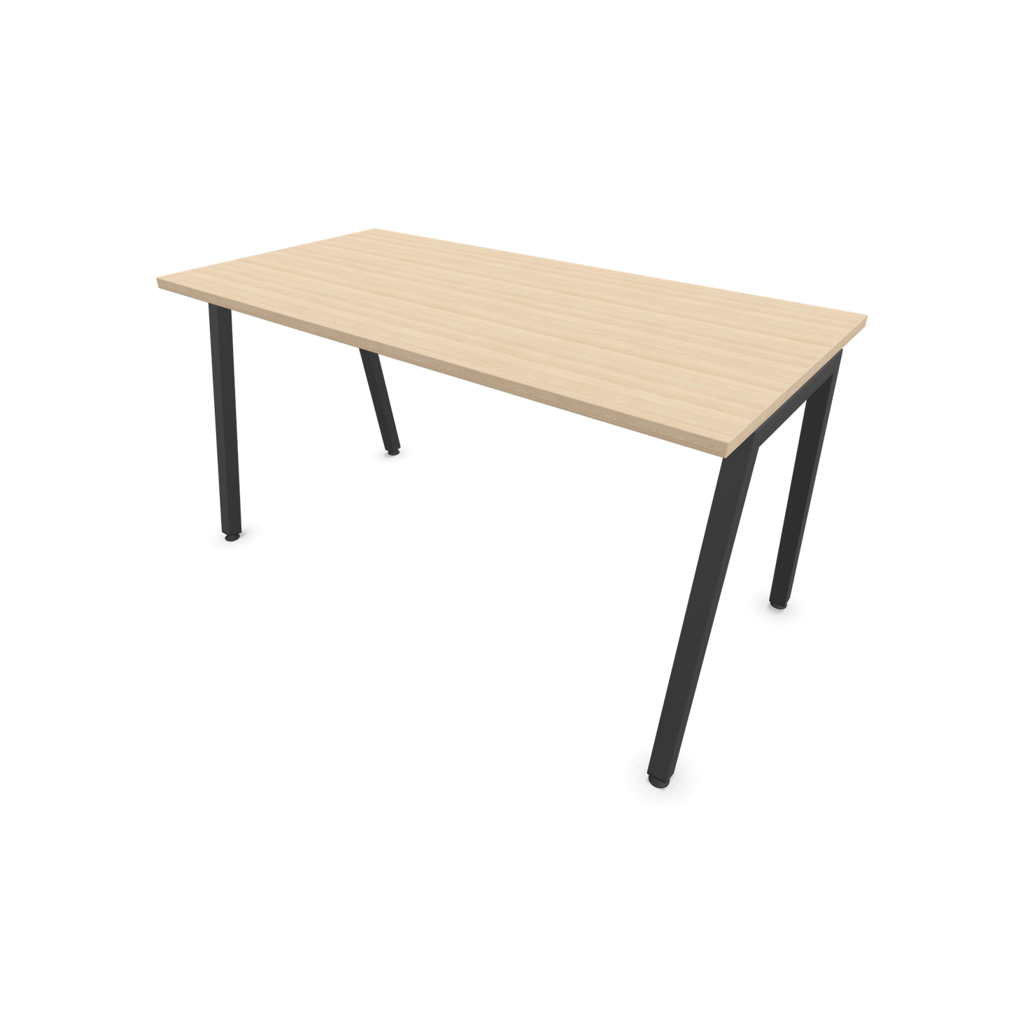 Narbutas Nova A Schreibtisch 1400x700mm -  Gestell Dunkelgrau  - Eschendekor sandbeige - 6023812
