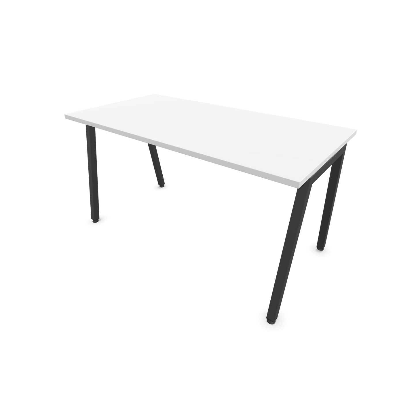 Narbutas Nova A Schreibtisch 1400x700mm -  Gestell Dunkelgrau  - Weiss - 6023815