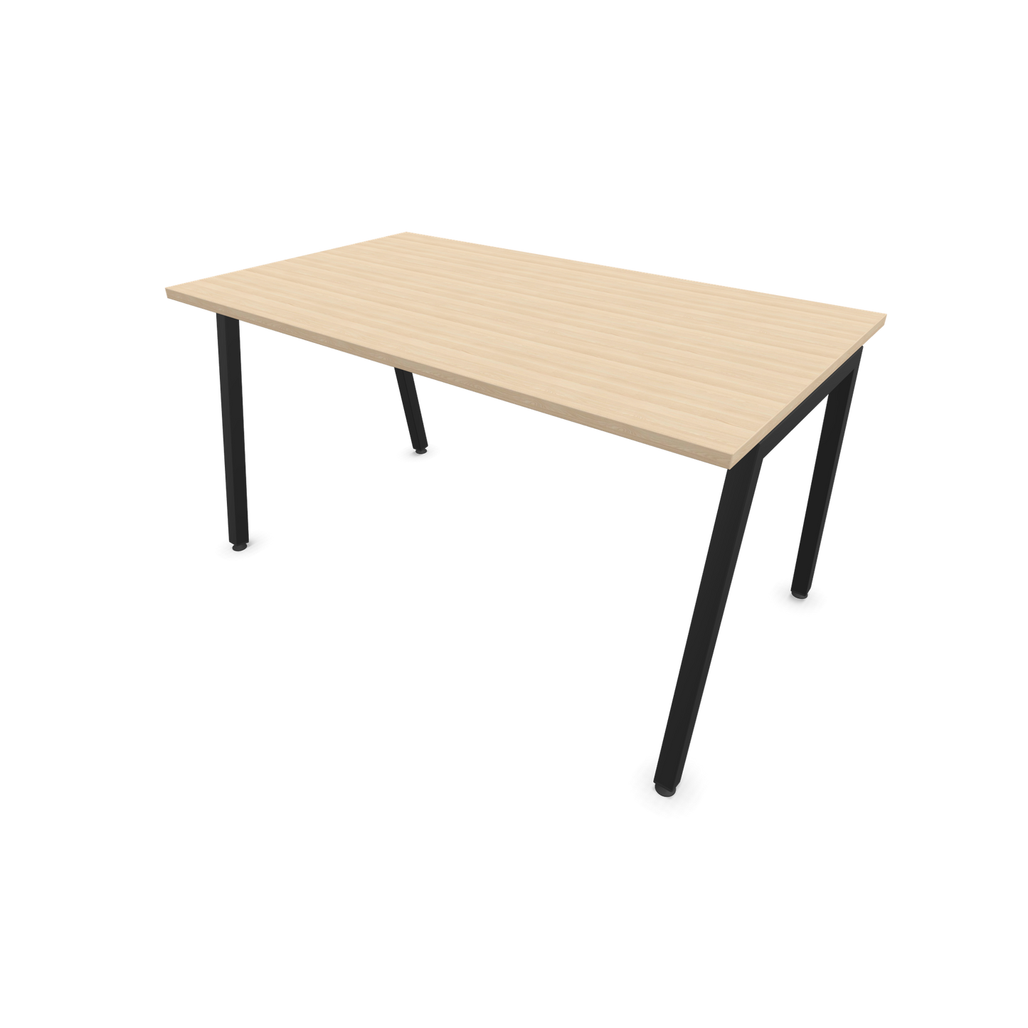 Narbutas Nova A Schreibtisch 1400x800mm - Gestell Schwarz  - Eschendekor sandbeige - 6023823