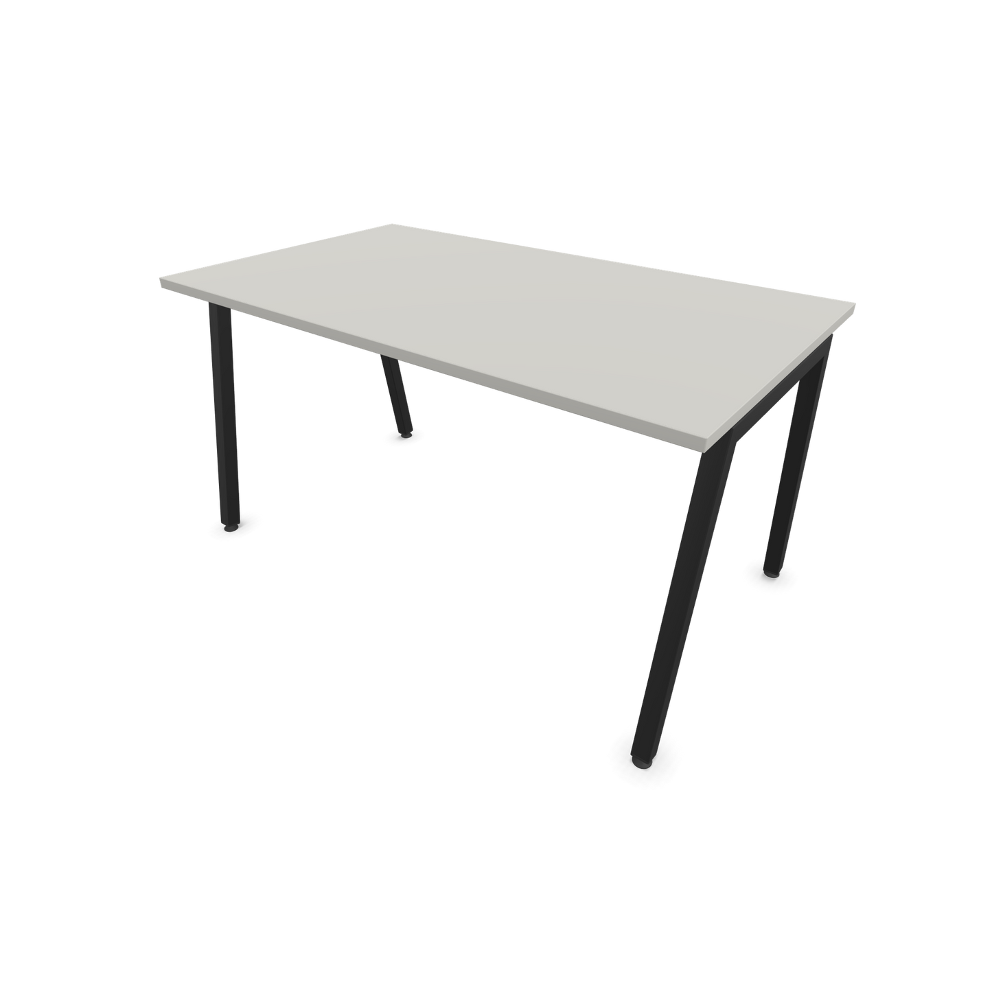 Narbutas Nova A Schreibtisch 1400x800mm - Gestell Schwarz  - Perlgrau - 6023829