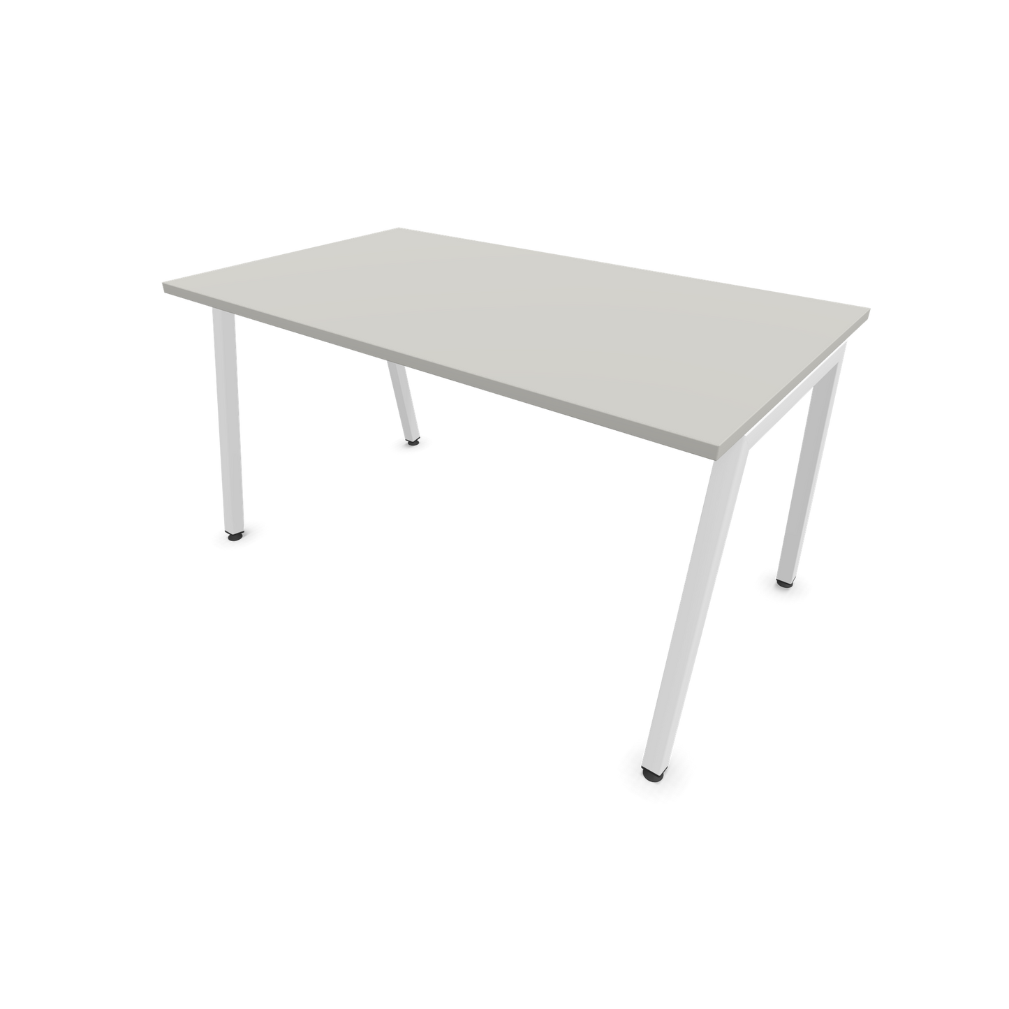 Narbutas Nova A Schreibtisch 1400x800mm - Gestell Weiss  - Perlgrau - 6023838