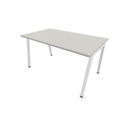 Narbutas Nova A Schreibtisch 1400x800mm - Gestell Weiss  - Perlgrau - 6023838