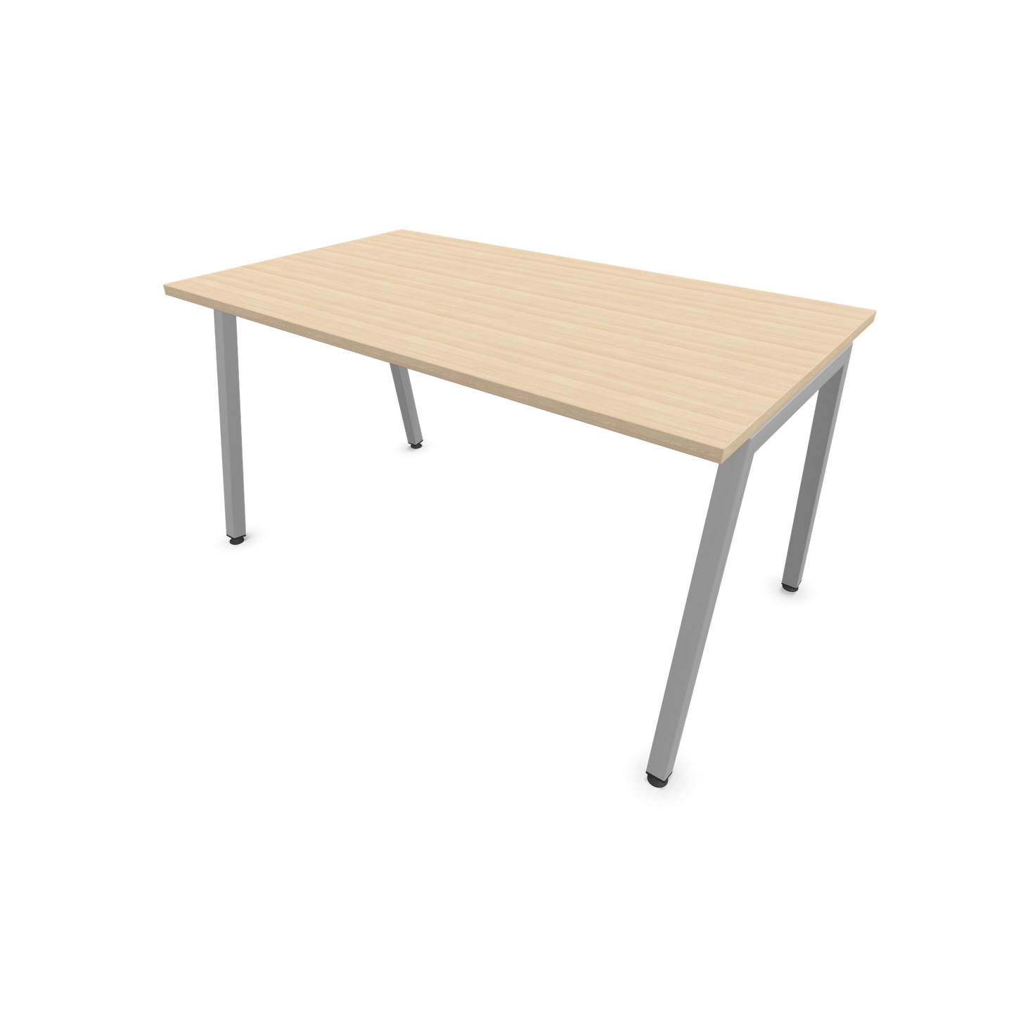 Narbutas Nova A Schreibtisch 1400x800mm -  Gestell Silbergrau  - Eschendekor sandbeige - 6023841