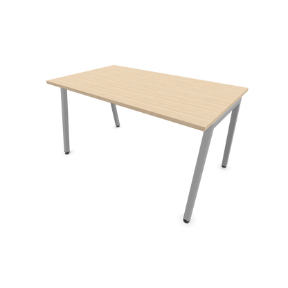 Narbutas Nova A Schreibtisch 1400x800mm -  Gestell Silbergrau  - Eschendekor sandbeige - 6023841