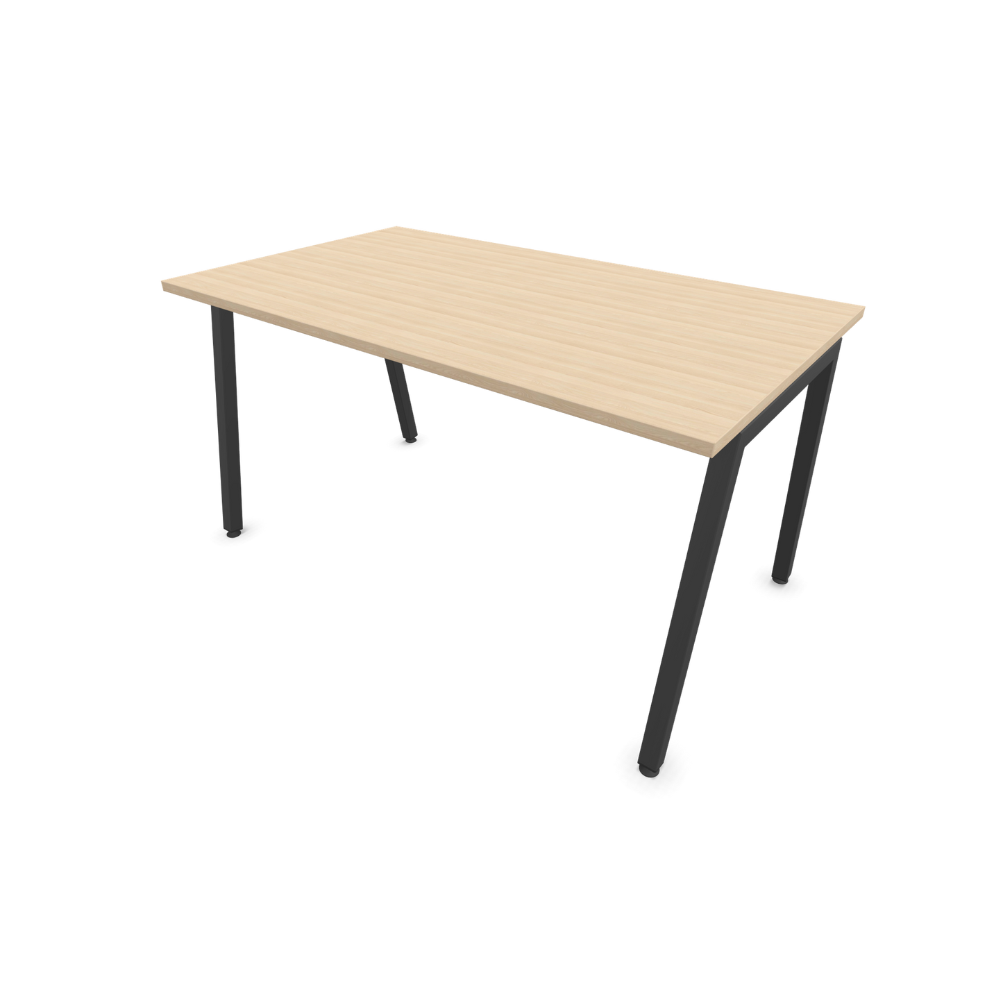 Narbutas Nova A Schreibtisch 1400x800mm -  Gestell Dunkelgrau  - Eschendekor sandbeige - 6023850