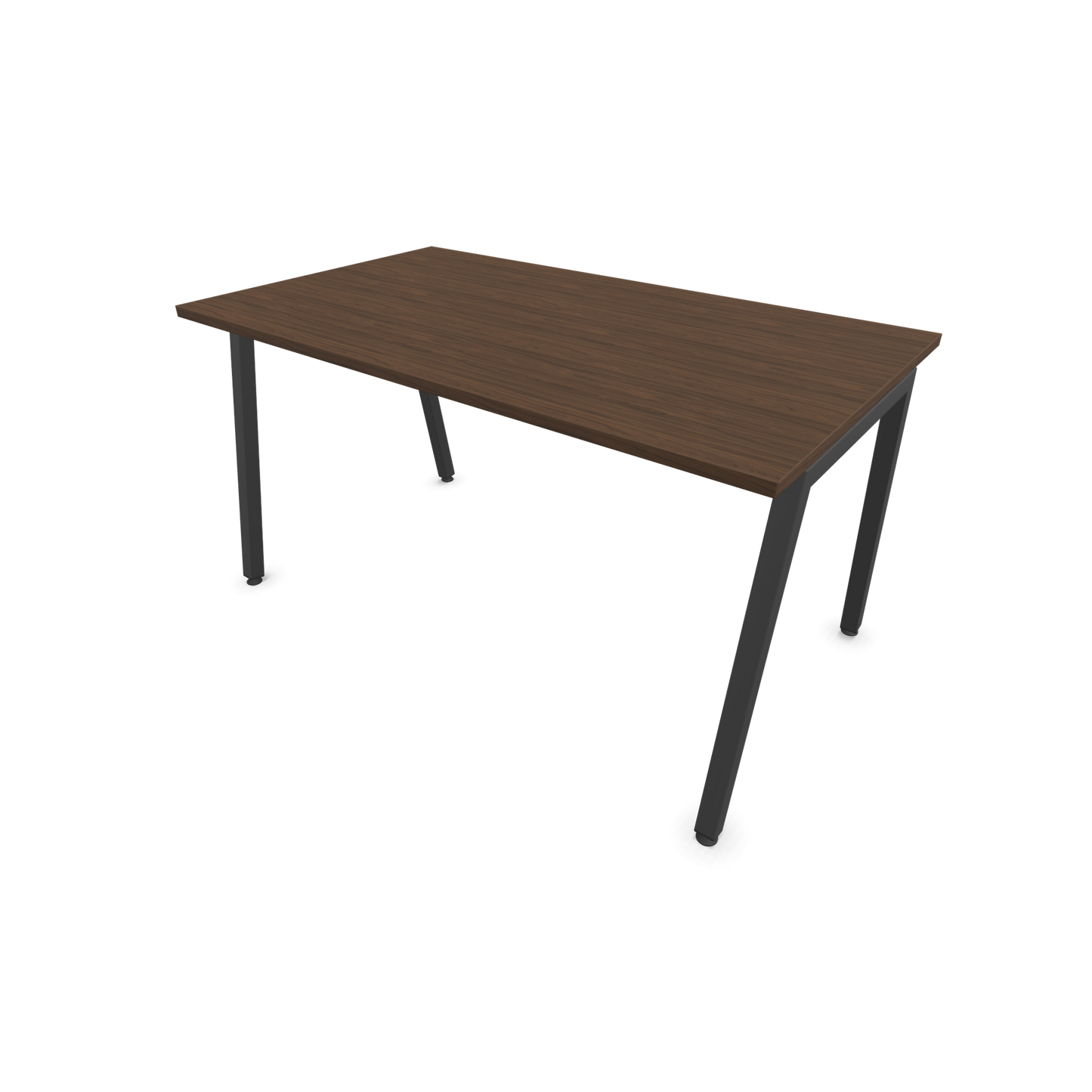 Narbutas Nova A Schreibtisch 1400x800mm -  Gestell Dunkelgrau  - Nussbaumdekor dunkel - 6023851