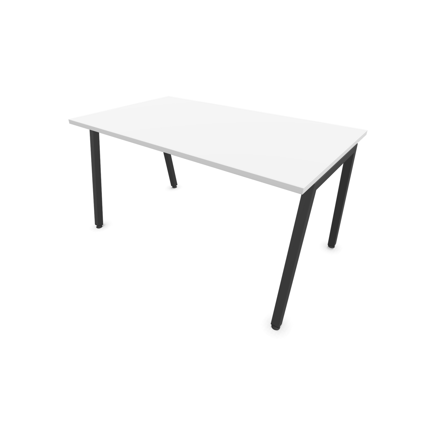 Narbutas Nova A Schreibtisch 1400x800mm -  Gestell Dunkelgrau  - Weiss - 6023853