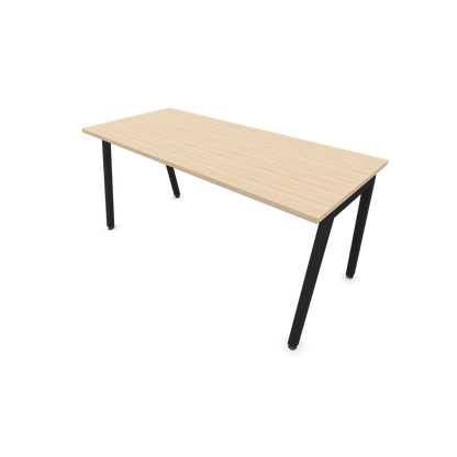 Narbutas Nova A Schreibtisch 1600x700mm - Gestell Schwarz  - Eschendekor sandbeige - 6023859