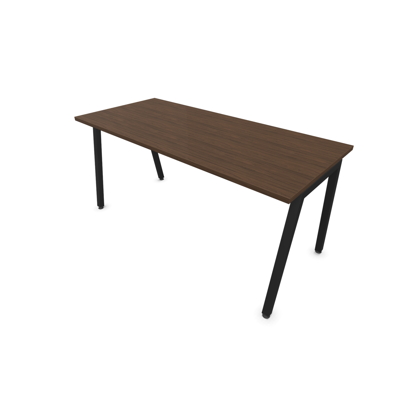 Narbutas Nova A Schreibtisch 1600x700mm - Gestell Schwarz  - Nussbaumdekor dunkel - 6023860