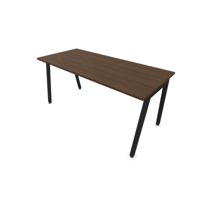 Narbutas Nova A Schreibtisch 1600x700mm - Gestell Schwarz  - Nussbaumdekor dunkel - 6023860