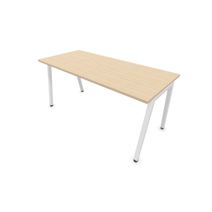 Narbutas Nova A Schreibtisch 1600x700mm - Gestell Weiss  - Eschendekor sandbeige - 6023869