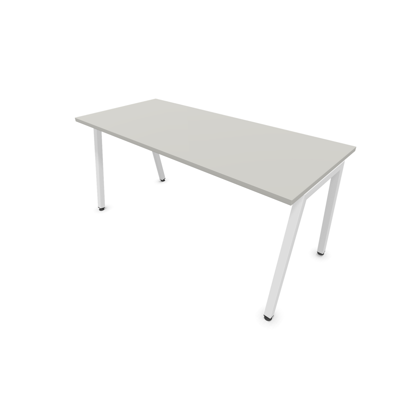 Narbutas Nova A Schreibtisch 1600x700mm - Gestell Weiss  - Perlgrau - 6023875