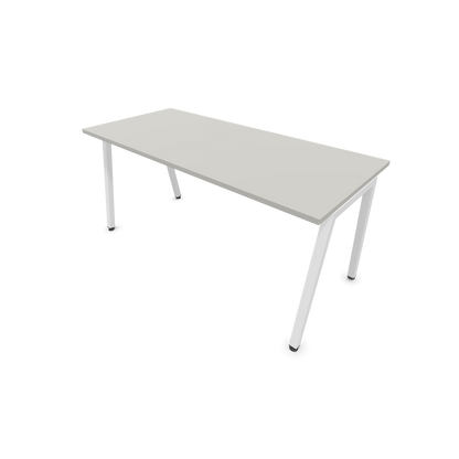 Narbutas Nova A Schreibtisch 1600x700mm - Gestell Weiss  - Perlgrau - 6023875